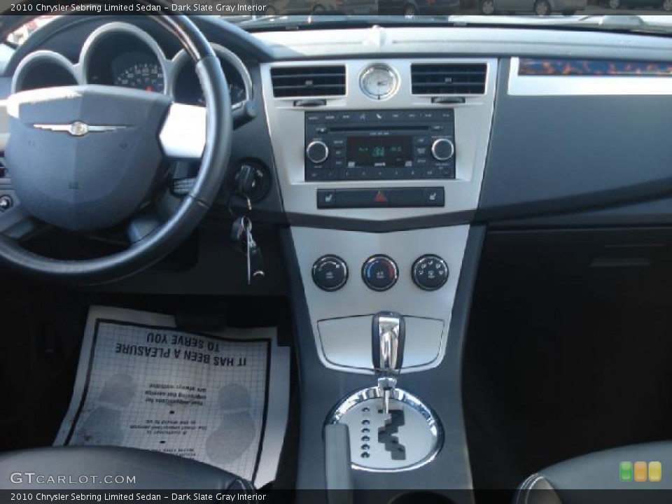 Dark Slate Gray Interior Dashboard for the 2010 Chrysler Sebring Limited Sedan #44387230