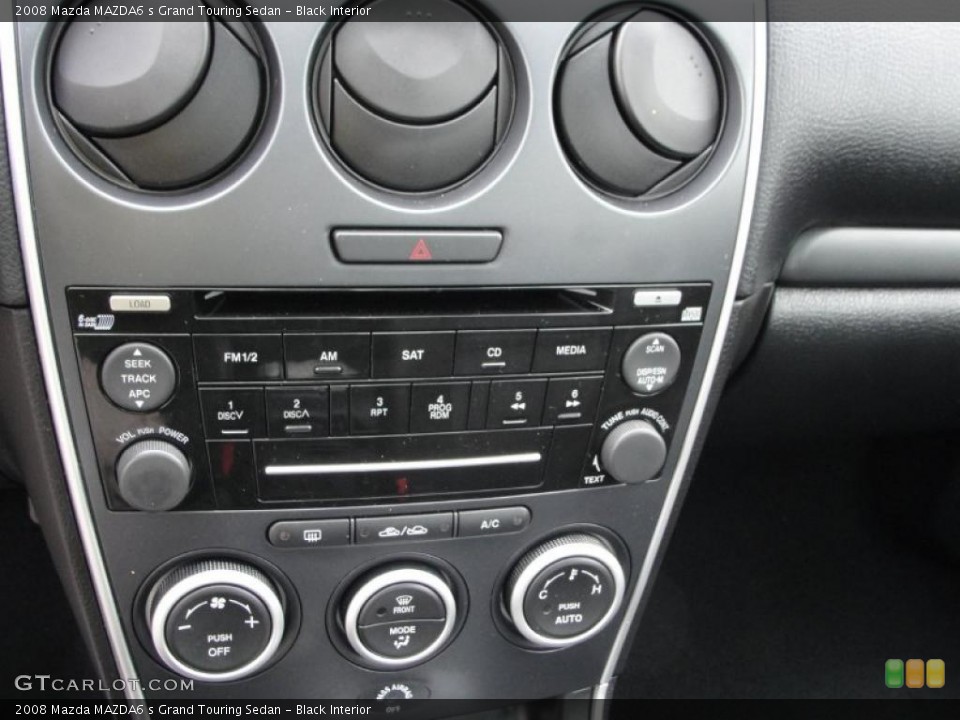 Black Interior Controls for the 2008 Mazda MAZDA6 s Grand Touring Sedan #44390158