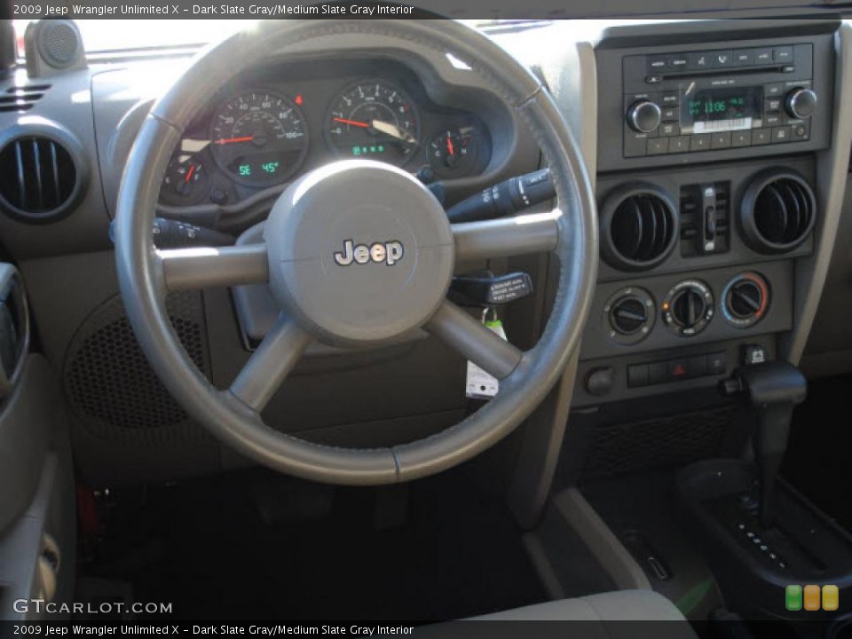 Dark Slate Gray/Medium Slate Gray Interior Dashboard for the 2009 Jeep Wrangler Unlimited X #44396428