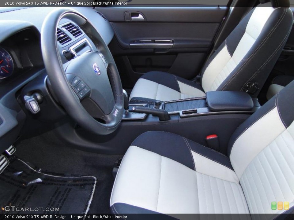 Unique Split Black/White Interior Photo for the 2010 Volvo S40 T5 AWD R-Design #44445294