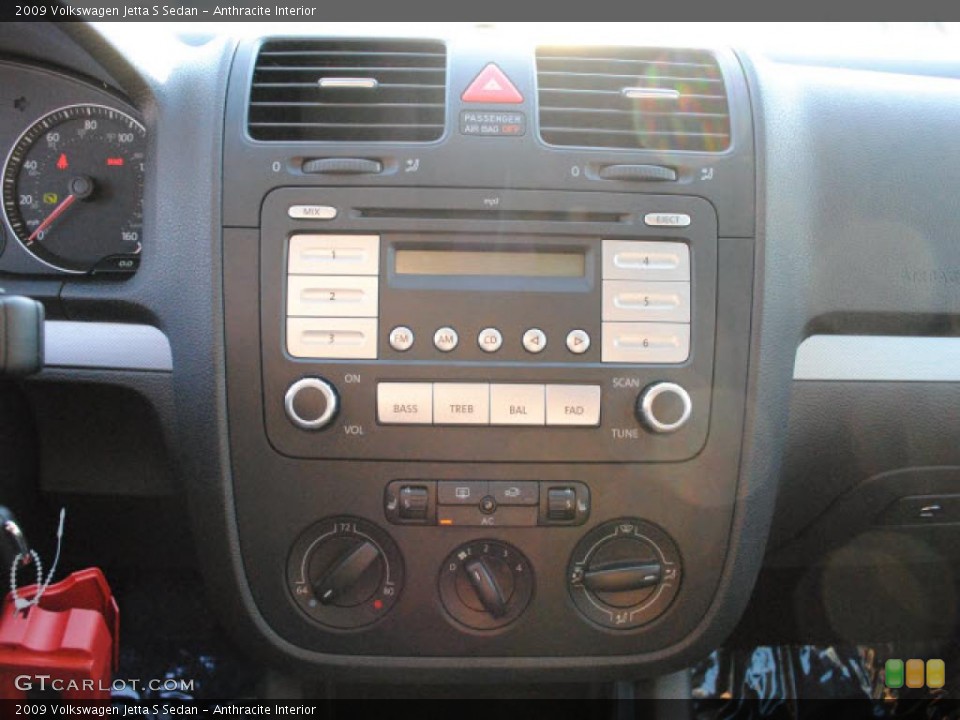 Anthracite Interior Controls for the 2009 Volkswagen Jetta S Sedan #44446026