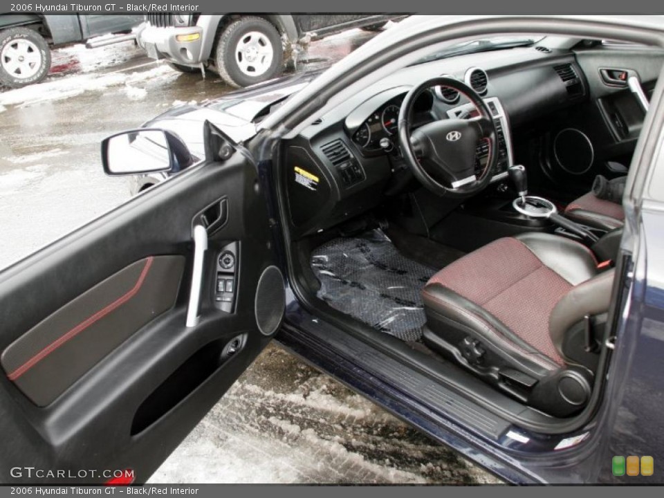 Black/Red Interior Photo for the 2006 Hyundai Tiburon GT #44462999
