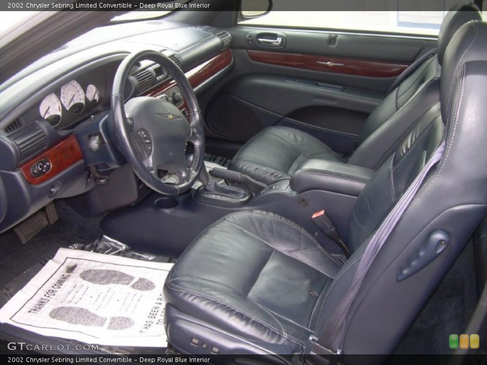 Deep Royal Blue Interior Photo for the 2002 Chrysler Sebring Limited Convertible #44463698
