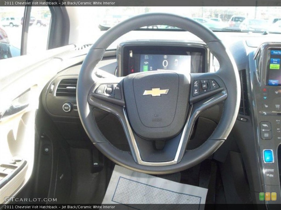 Jet Black/Ceramic White Interior Steering Wheel for the 2011 Chevrolet Volt Hatchback #44480598