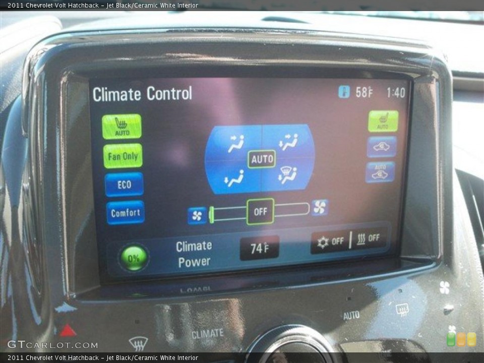 Jet Black/Ceramic White Interior Controls for the 2011 Chevrolet Volt Hatchback #44480726