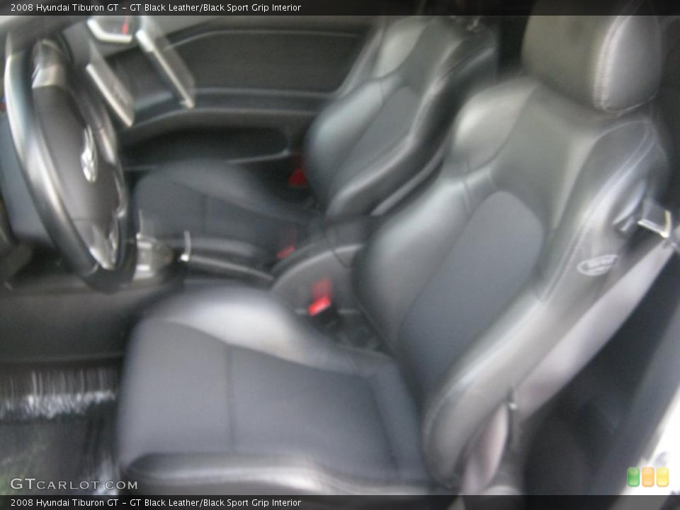 GT Black Leather/Black Sport Grip Interior Photo for the 2008 Hyundai Tiburon GT #44497502