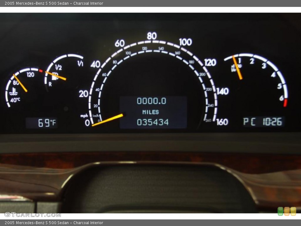 Charcoal Interior Gauges for the 2005 Mercedes-Benz S 500 Sedan #44513535