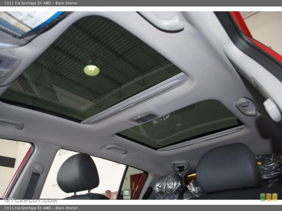 Black Interior Sunroof for the 2011 Kia Sportage EX AWD #44518343