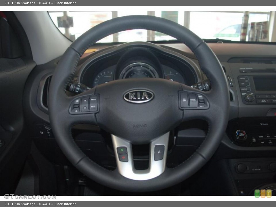 Black Interior Steering Wheel for the 2011 Kia Sportage EX AWD #44518383