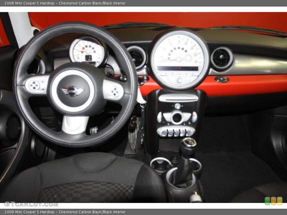 Checkered Carbon Black/Black Interior Dashboard for the 2008 Mini Cooper S Hardtop #44518895