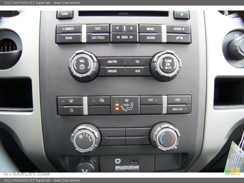 Steel Gray Interior Controls for the 2011 Ford F150 XLT SuperCab #44524047