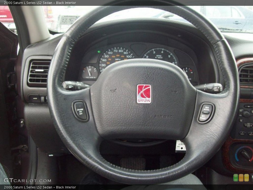 Black Interior Steering Wheel for the 2000 Saturn L Series LS2 Sedan #44524103
