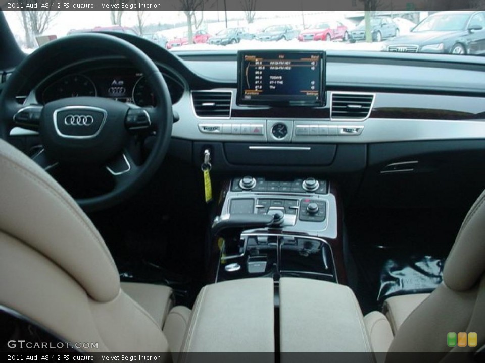 Velvet Beige Interior Dashboard for the 2011 Audi A8 4.2 FSI quattro #44531952