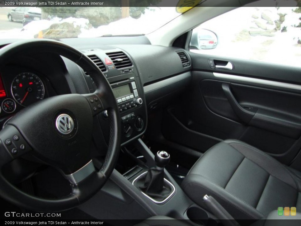Anthracite Interior Photo for the 2009 Volkswagen Jetta TDI Sedan #44554533