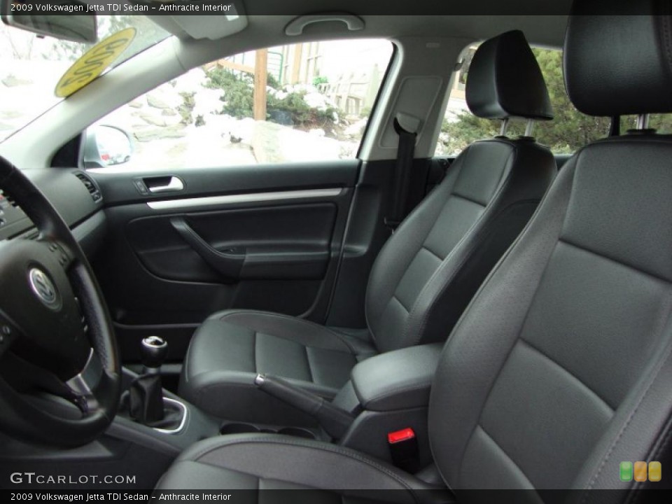 Anthracite Interior Photo for the 2009 Volkswagen Jetta TDI Sedan #44554549