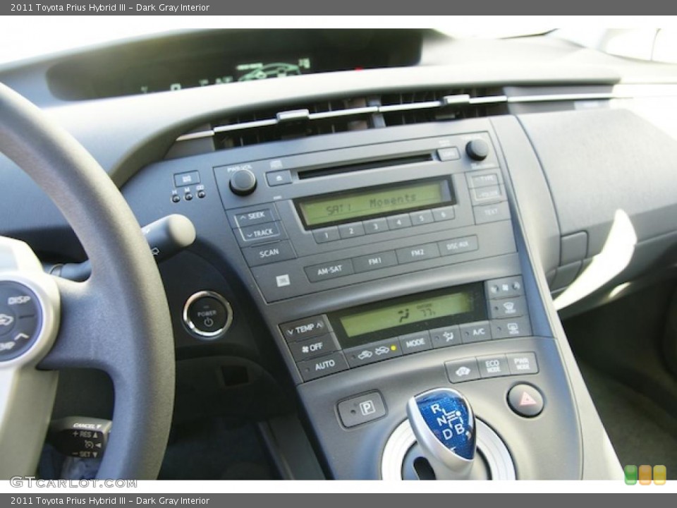 Dark Gray Interior Controls for the 2011 Toyota Prius Hybrid III #44555449