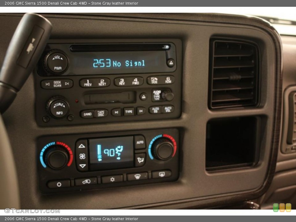 Stone Gray leather Interior Controls for the 2006 GMC Sierra 1500 Denali Crew Cab 4WD #44561504