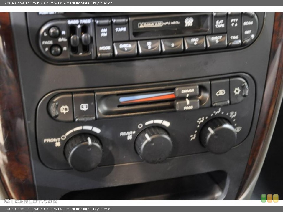 Medium Slate Gray Interior Controls for the 2004 Chrysler Town & Country LX #44564105