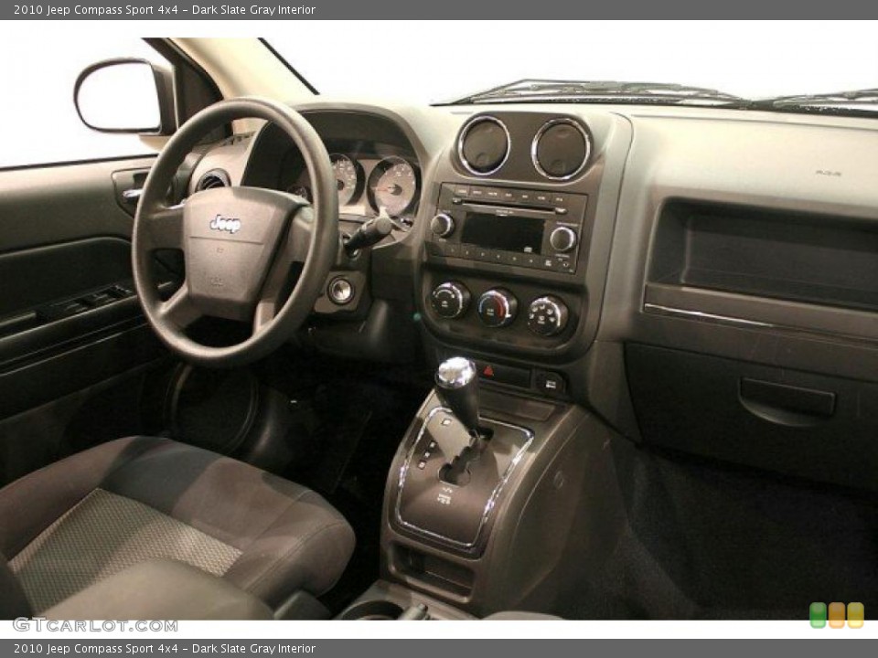 Dark Slate Gray Interior Dashboard for the 2010 Jeep Compass Sport 4x4 #44565221