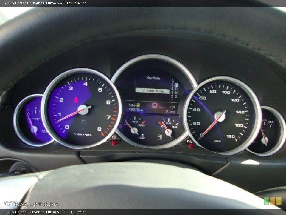 Black Interior Gauges for the 2006 Porsche Cayenne Turbo S #44567045