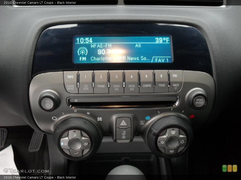 Black Interior Controls for the 2010 Chevrolet Camaro LT Coupe #44573313