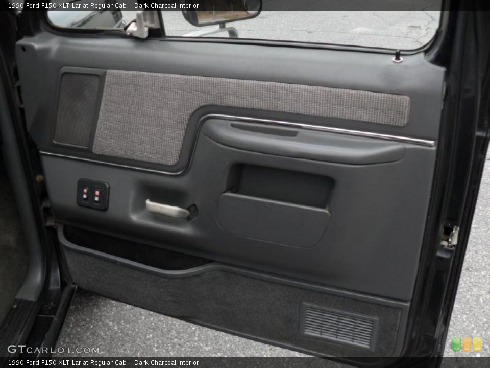 Dark Charcoal Interior Door Panel for the 1990 Ford F150 XLT Lariat Regular Cab #44573785