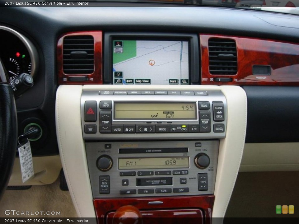 Ecru Interior Navigation for the 2007 Lexus SC 430 Convertible #44578256