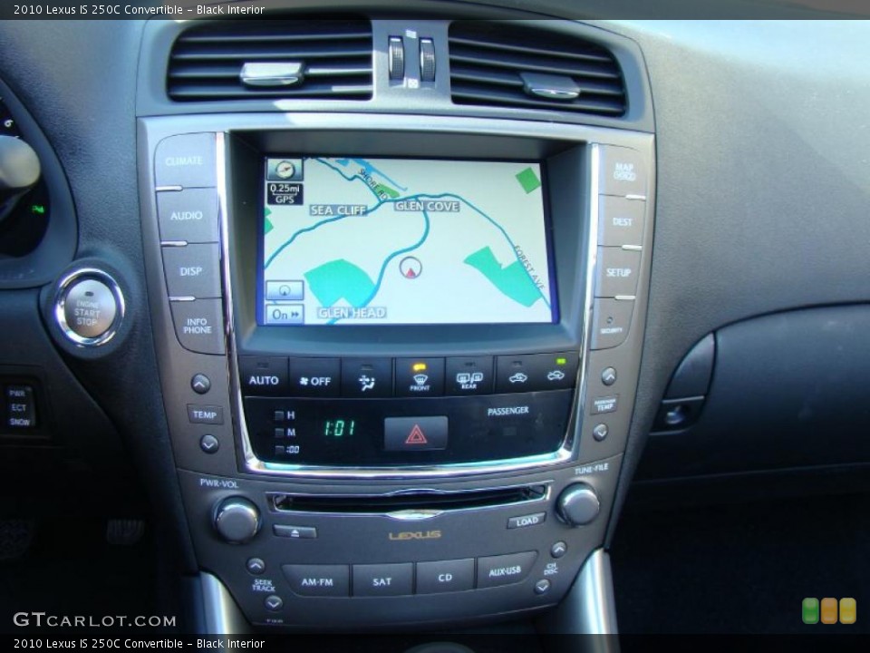 Black Interior Navigation for the 2010 Lexus IS 250C Convertible #44591213