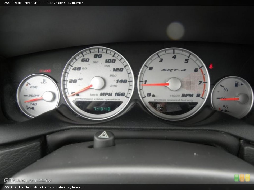 Dark Slate Gray Interior Gauges for the 2004 Dodge Neon SRT-4 #44592199