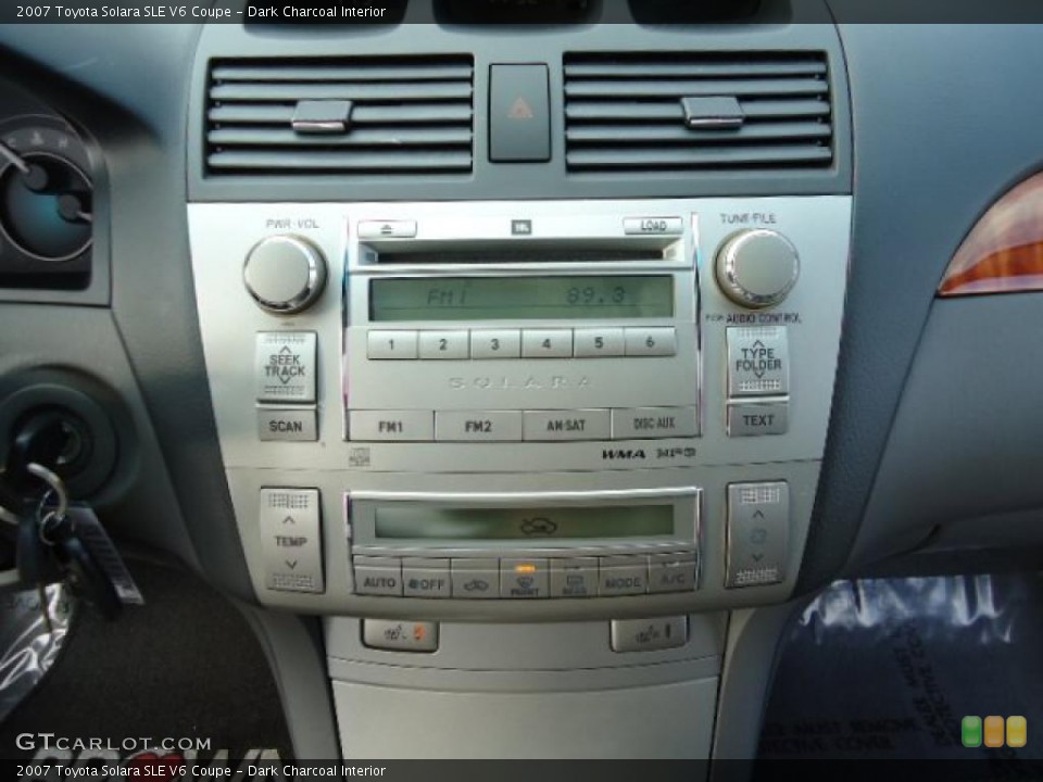 Dark Charcoal Interior Controls for the 2007 Toyota Solara SLE V6 Coupe #44593616