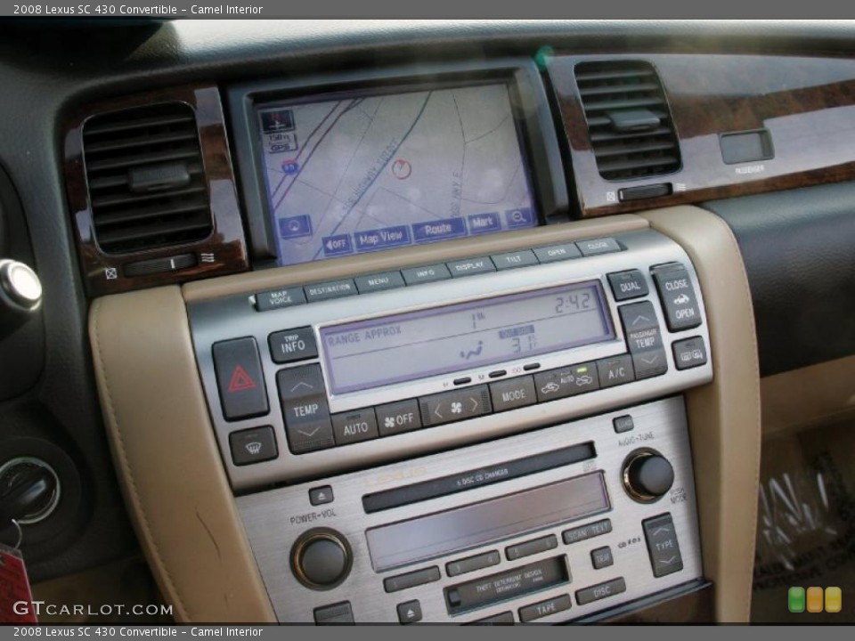 Camel Interior Controls for the 2008 Lexus SC 430 Convertible #44608113