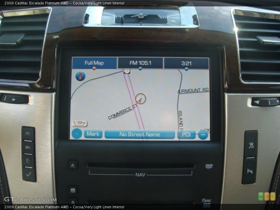 Cocoa/Very Light Linen Interior Navigation for the 2009 Cadillac Escalade Platinum AWD #44617855