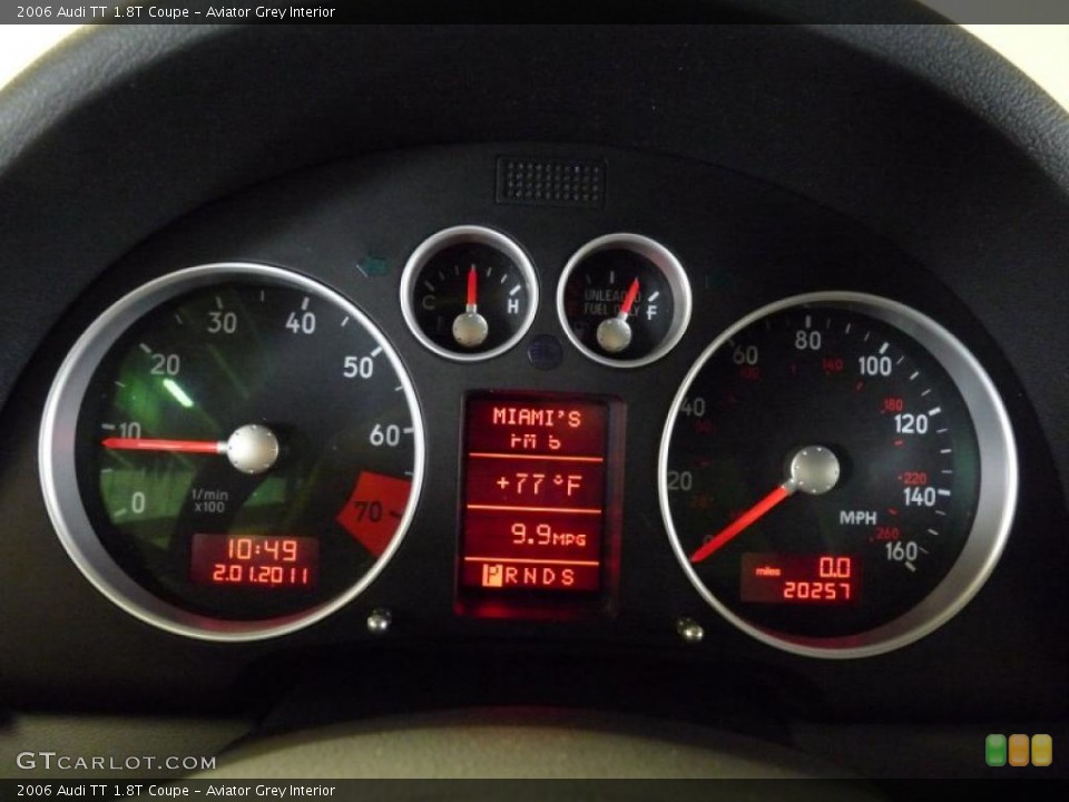Aviator Grey Interior Gauges for the 2006 Audi TT 1.8T Coupe #44618415