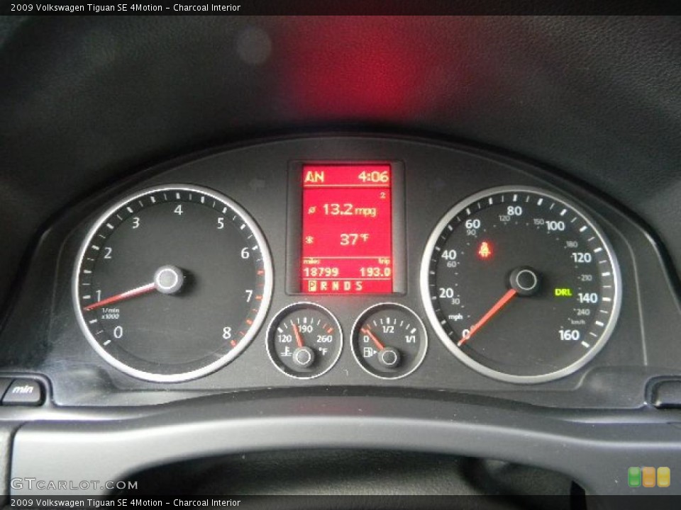 Charcoal Interior Gauges for the 2009 Volkswagen Tiguan SE 4Motion #44621947