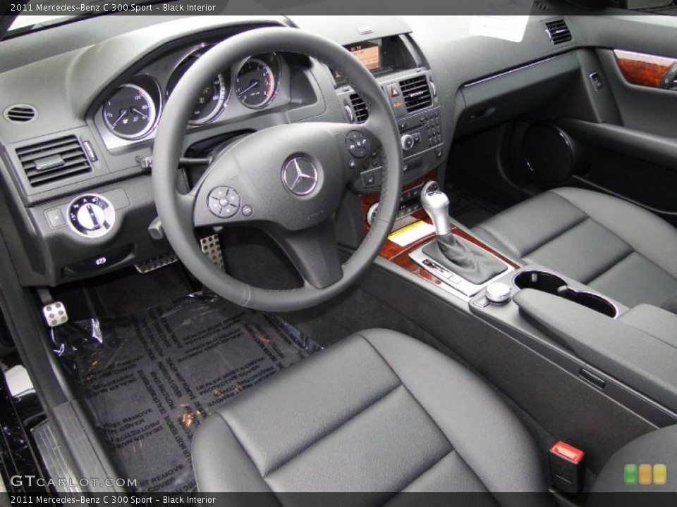 Black Interior Prime Interior for the 2011 Mercedes-Benz C 300 Sport #44623353
