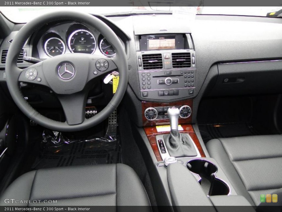 Black Interior Dashboard for the 2011 Mercedes-Benz C 300 Sport #44623372
