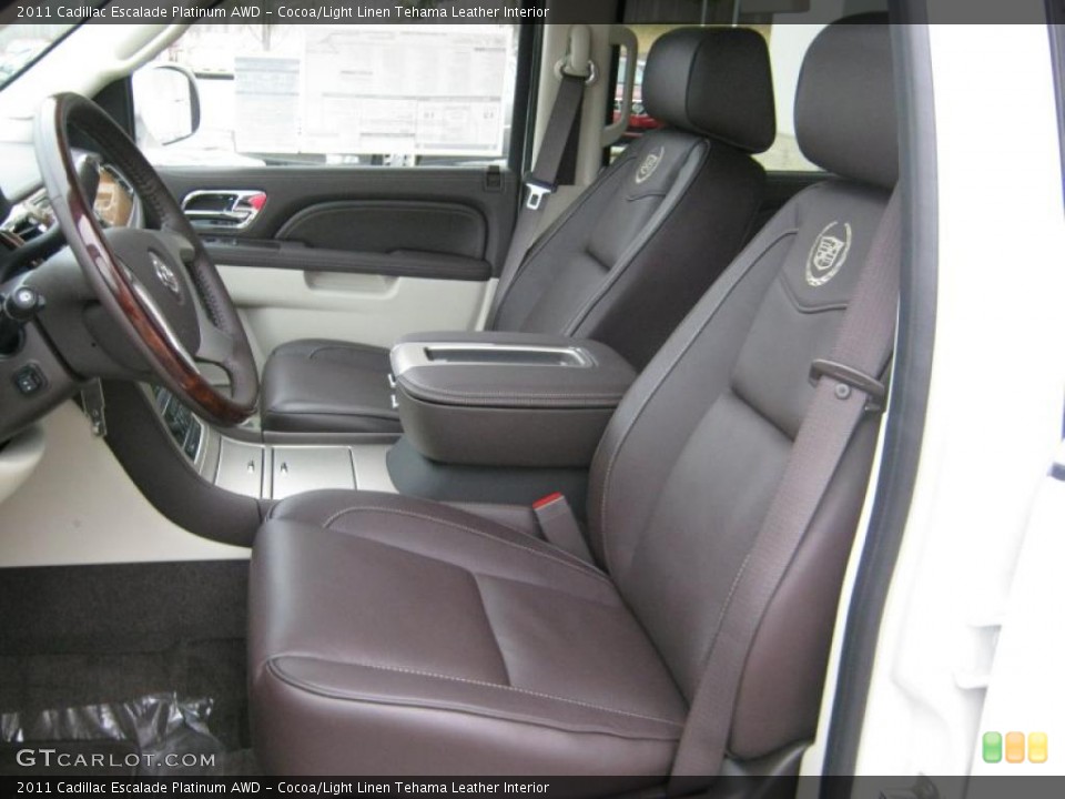 Cocoa/Light Linen Tehama Leather Interior Photo for the 2011 Cadillac Escalade Platinum AWD #44633452