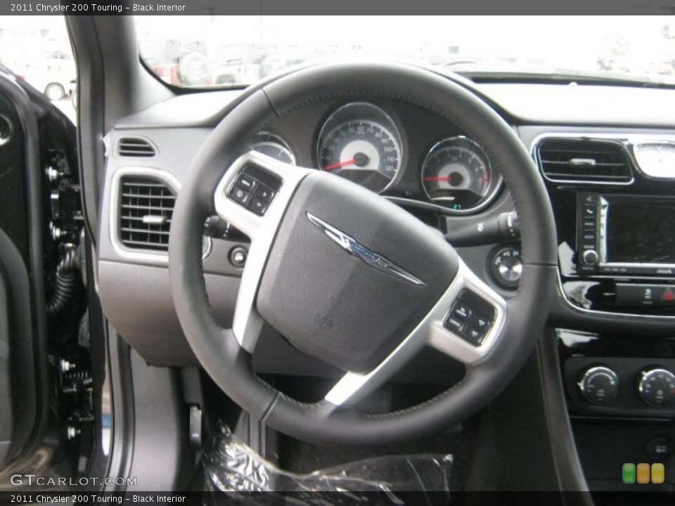 Black Interior Steering Wheel for the 2011 Chrysler 200 Touring #44635198