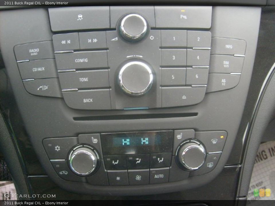 Ebony Interior Controls for the 2011 Buick Regal CXL #44638106