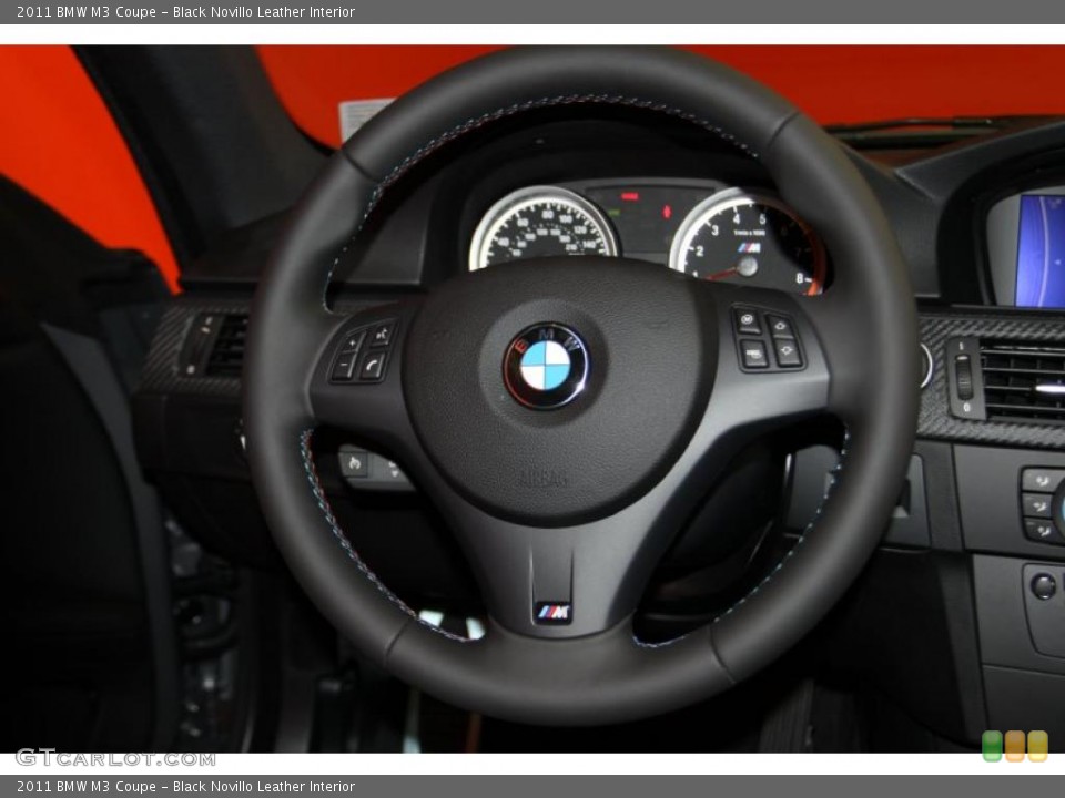 Black Novillo Leather Interior Steering Wheel for the 2011 BMW M3 Coupe #44638958