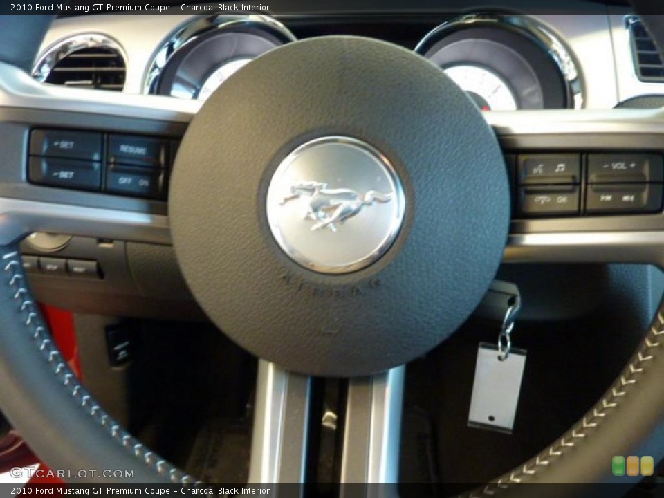 Charcoal Black Interior Controls for the 2010 Ford Mustang GT Premium Coupe #44640754