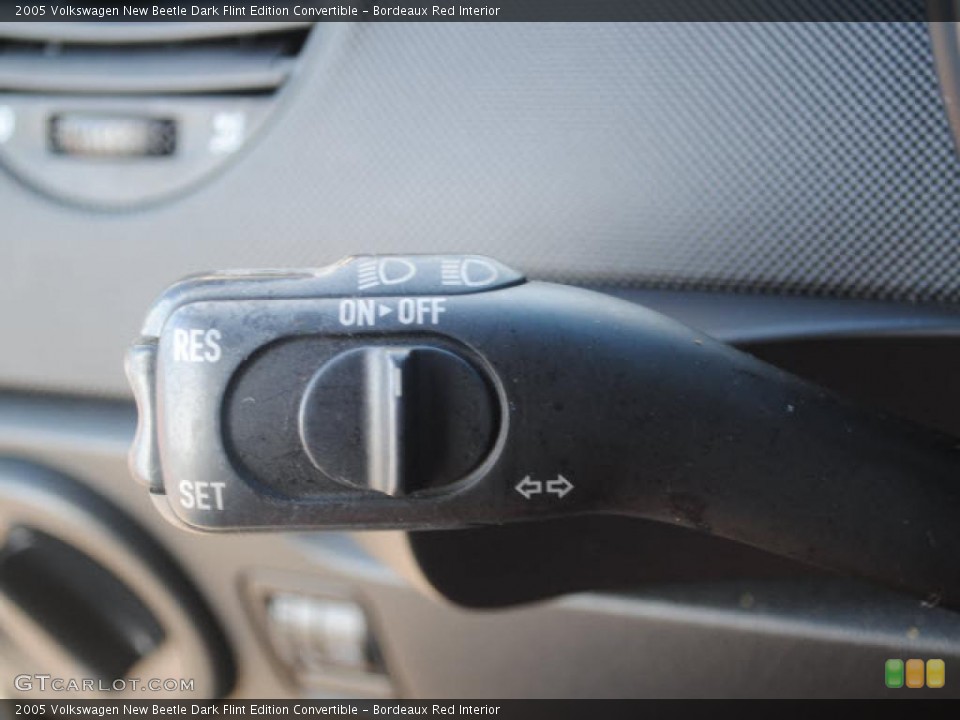 Bordeaux Red Interior Controls for the 2005 Volkswagen New Beetle Dark Flint Edition Convertible #44659471