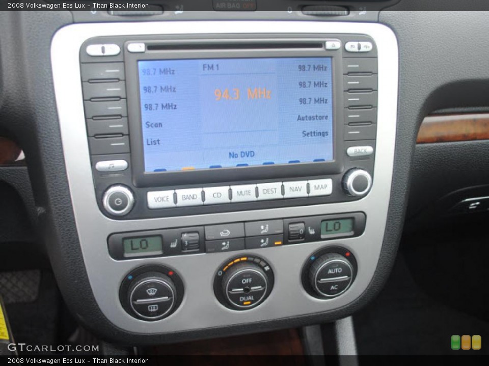 Titan Black Interior Controls for the 2008 Volkswagen Eos Lux #44662891