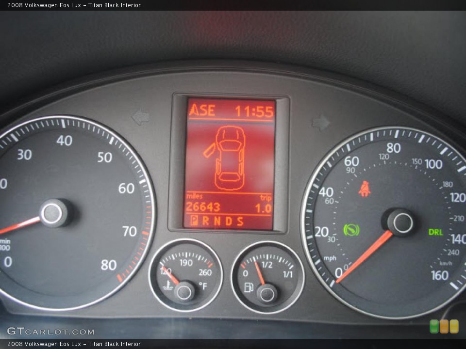 Titan Black Interior Gauges for the 2008 Volkswagen Eos Lux #44662923