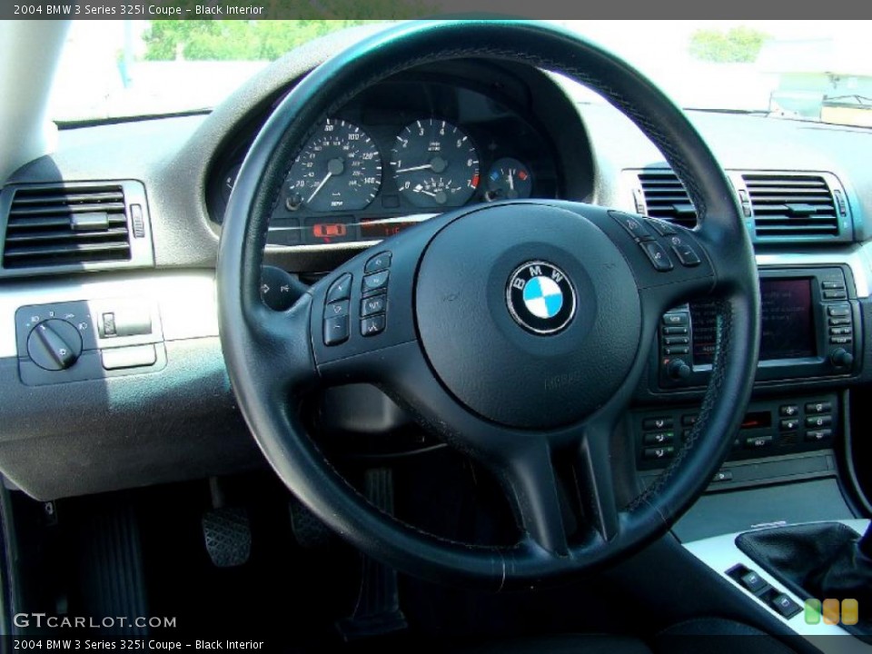 Black Interior Steering Wheel for the 2004 BMW 3 Series 325i Coupe #44663087