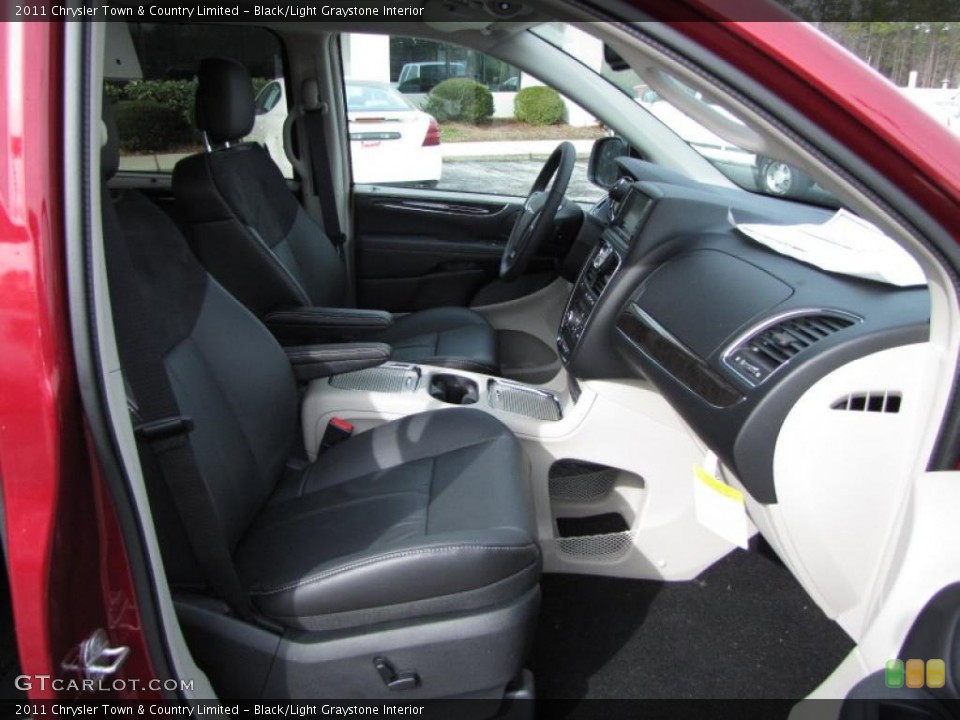 Black/Light Graystone Interior Photo for the 2011 Chrysler Town & Country Limited #44663475