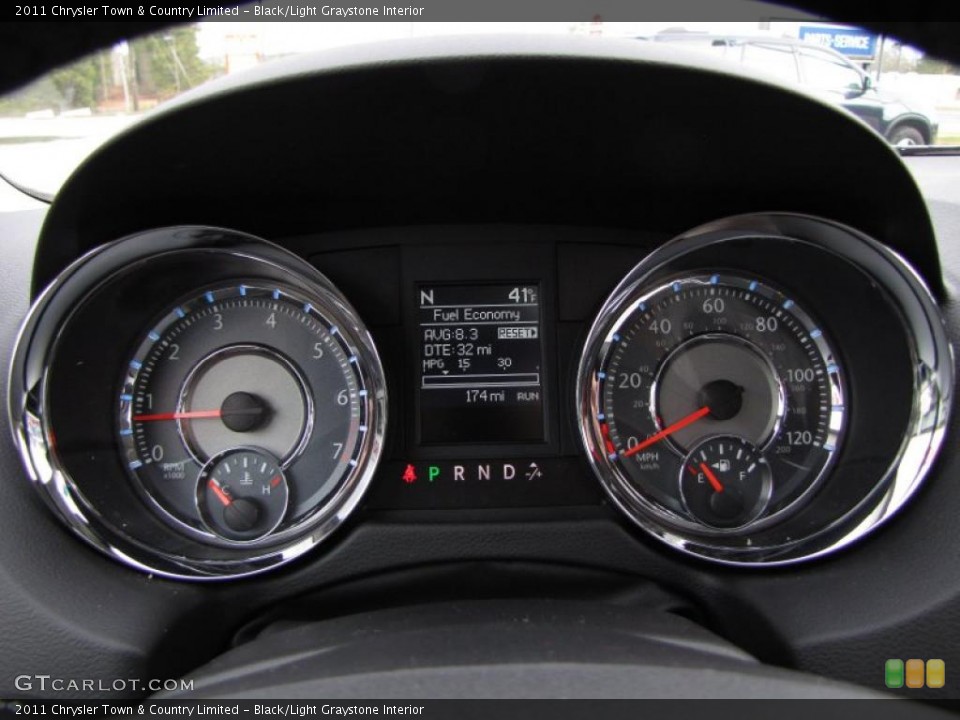 Black/Light Graystone Interior Gauges for the 2011 Chrysler Town & Country Limited #44663539