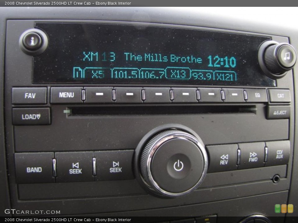 Ebony Black Interior Controls for the 2008 Chevrolet Silverado 2500HD LT Crew Cab #44665477
