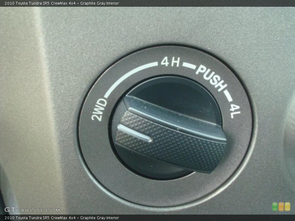 Graphite Gray Interior Controls for the 2010 Toyota Tundra SR5 CrewMax 4x4 #44665839
