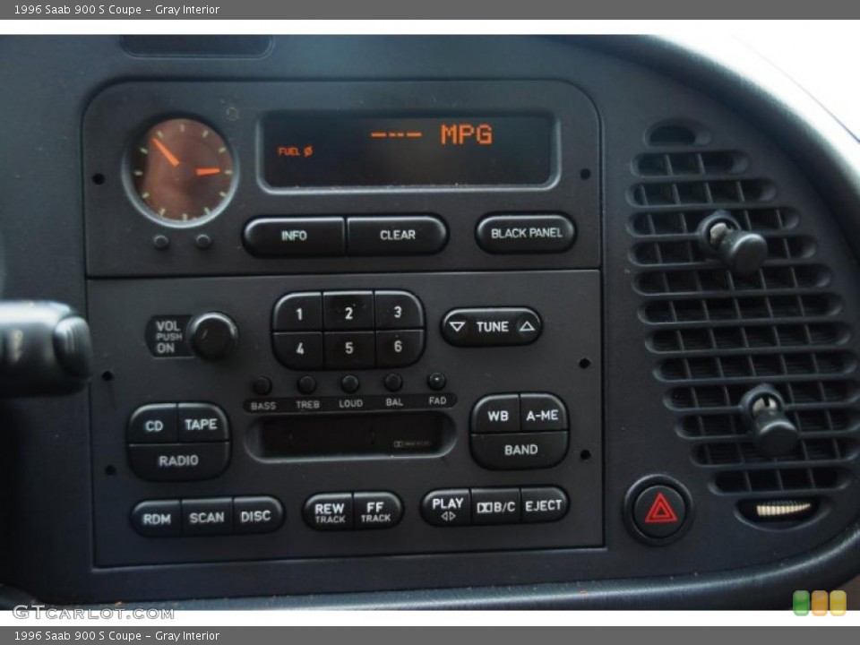 Gray Interior Controls for the 1996 Saab 900 S Coupe #44666279